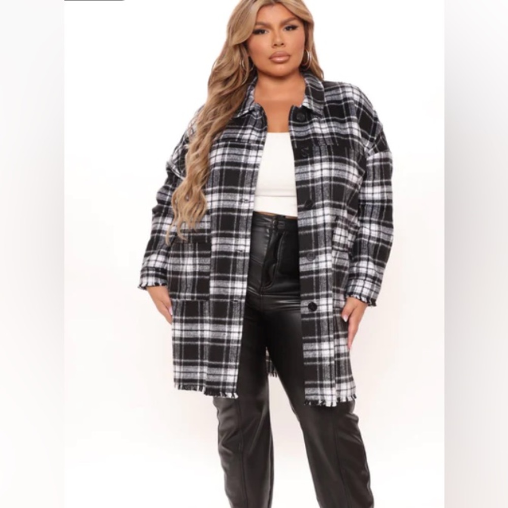 Fashion Nova Never Plaid It So Good Shacket 2X NWT